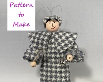 Sherlock Holmes Ornament Wool Felt Pattern