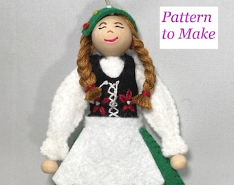Felt Ornament Pattern: from Poland, Krakowiak Dancer