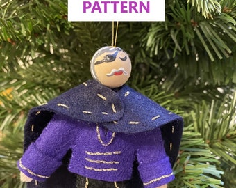 PATTERN Christmas Felt Ornament Pattern Nutcracker Ballet Uncle Drosselmeyer from GrAyLineDesign