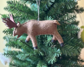 Moose Wool Felt Handmade Christmas Ornament