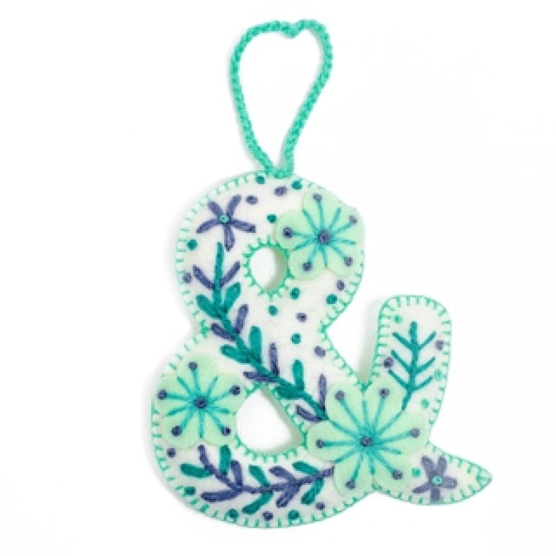 Felt Letter Christmas Ornament Ampersand Etsy