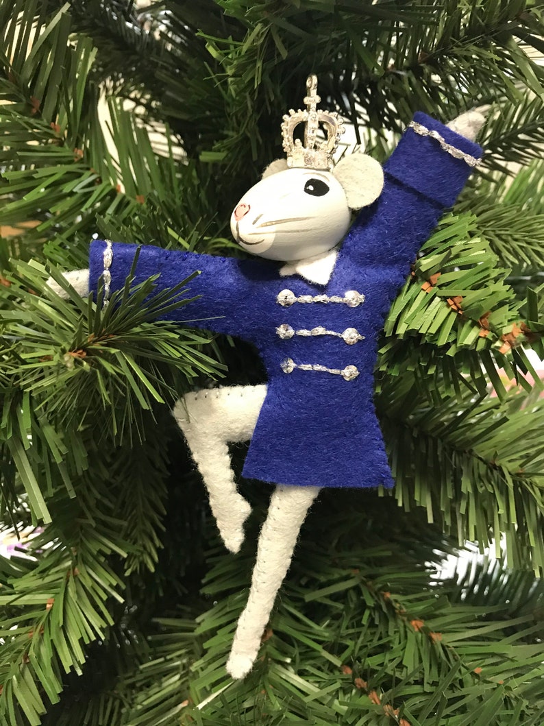 Nutcracker Mouse King Christmas Felt Ornament Pattern Etsy UK