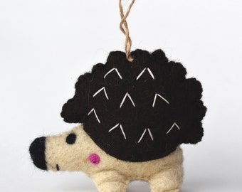 Hedgehog Ornament Wool Felt/Fall Felt Decor/Animal