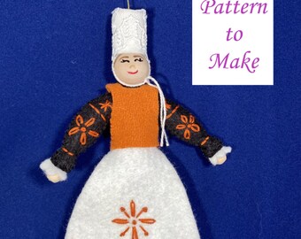 Felt Ornament Pattern:  Brittany, France
