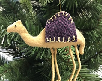 Pattern Felt Christmas Ornament Nativity Lamb and Camel