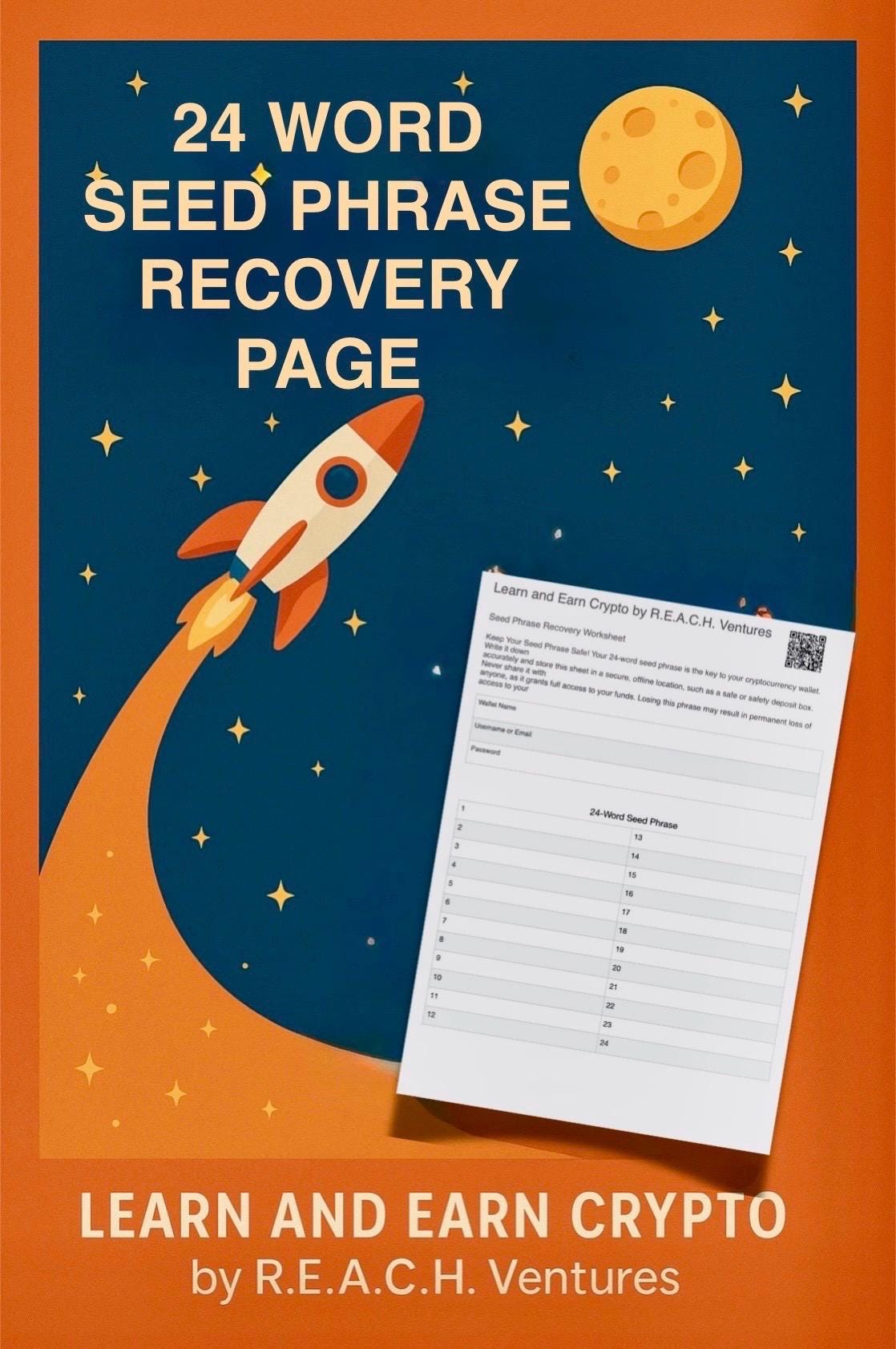 Crypto 24 Seed Phrase Recovery Page - Etsy