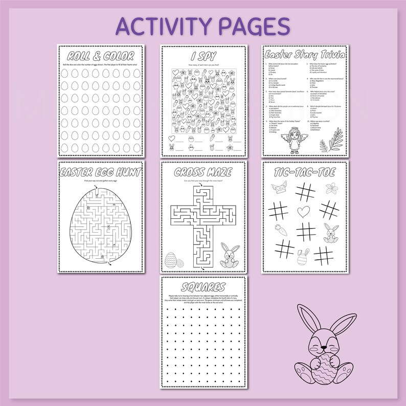 Printable Easter Activity Bundle, Coloring Pages, Word Search and ...