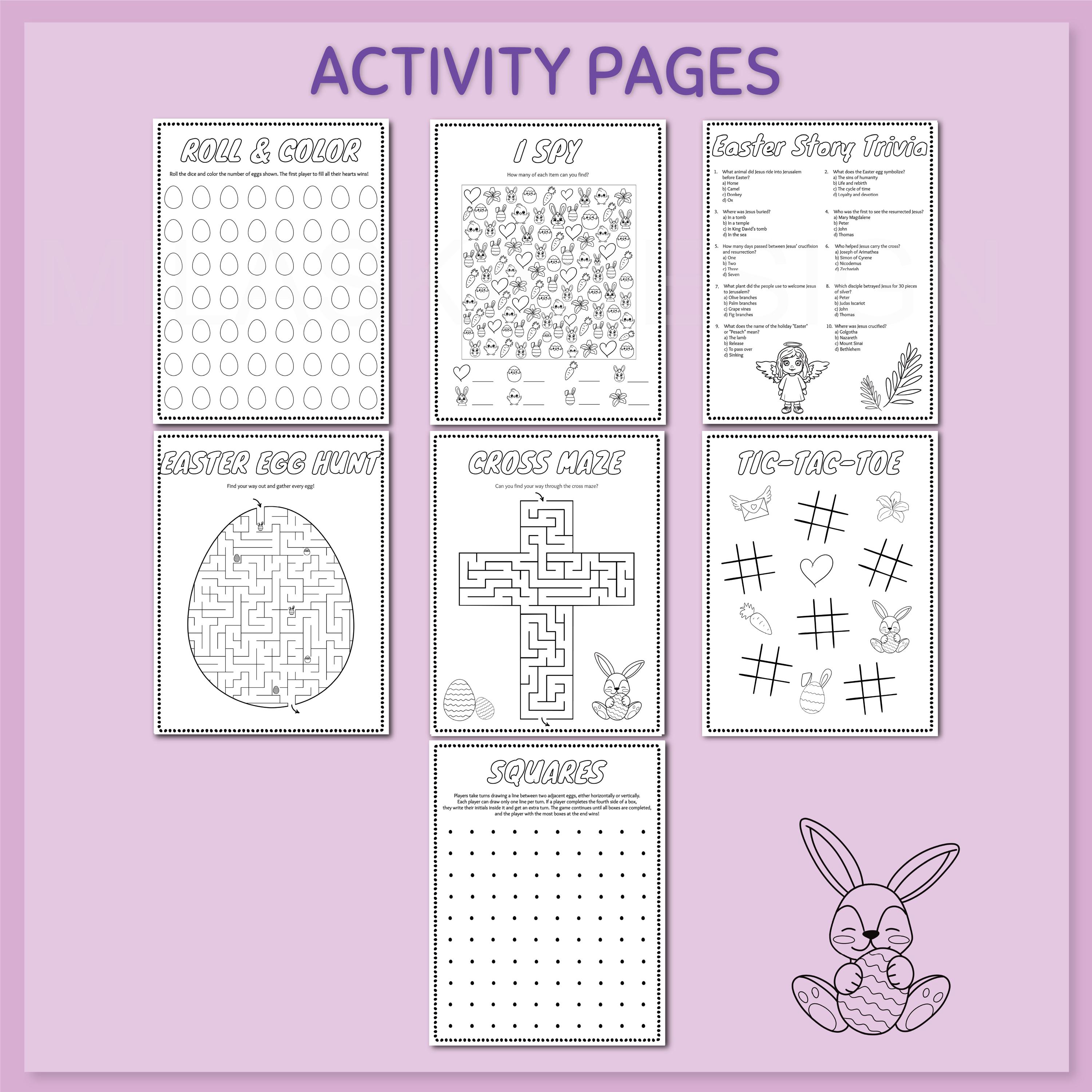 Printable Easter Activity Bundle, Coloring Pages, Word Search and ...