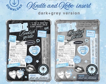 Kobo and Kindle Inserts 2 pack – Bookish Girlie  | e-Reader printable Decor (Digital Download)