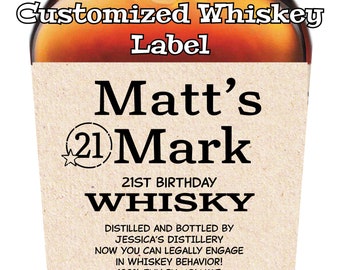 Make Your Mark - Custom Whiskey Label For Birthday, Retirement, Pregnancy Announcement, Bridesmaid/Groomsman Proposal & More