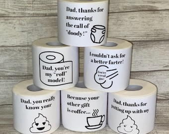 Funny Dad Toilet Paper Wraps: Gag Gift for Father's Day (PDF)