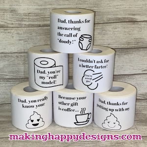 INSTANT DOWNLOAD - Toilet Paper Wraps! Funny Gift For Day for Birthday or Father's Day, DIY gift!