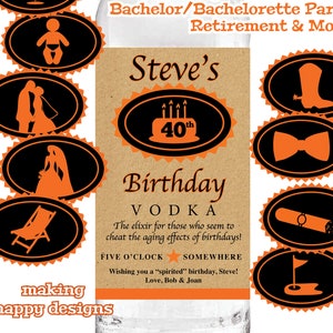 Personalized Scotch Whiskey Parody Bottle Label for Birthday, Graduation, Retirement, Valentine's Groomsman Proposal, Anniversary & More image 3