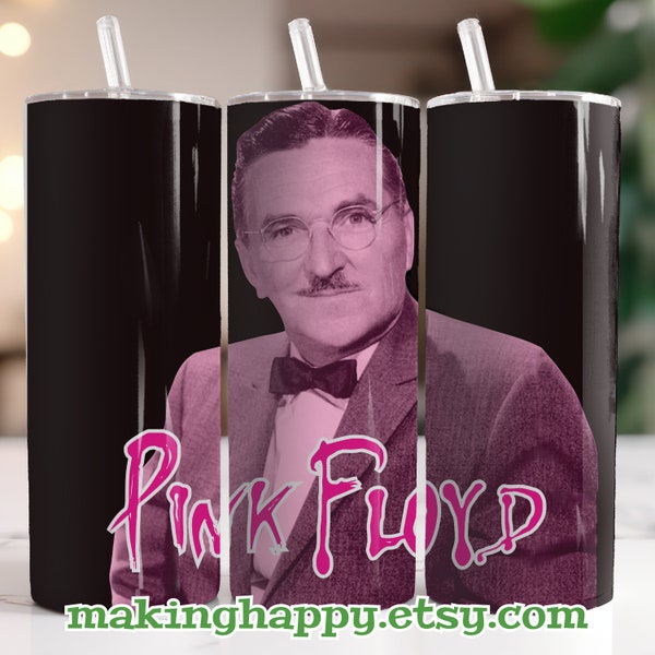 INSTANT DOWNLOAD 20oz Funny Pink Floyd The Barber Skinny Tumbler Sublimation Wrap Design PNG - Gift For Andy Griffith, Mayberry Fans