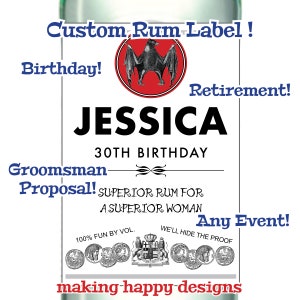 Spiced Rum Parody Label Personalized Gift For Birthday, Graduation, Retirement, Anniversary, Groomsman Proposal & More image 9