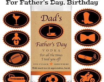 Funny, Personalized Vodka Label For Father's Day, Dad's Birthday Gift