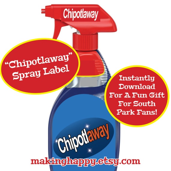 INSTANT DOWNLOAD Funny Chipotlaway Parody Bottle Label Etsy