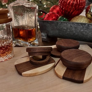 Handmade Whiskey Smoker Set| Maple Walnut Cocktail Smoker | Bourbon & Whiskey Smoker Kit | Unique Gift for Men