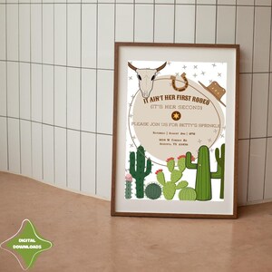 Ain&#39;t Her First Rodeo Baby Shower/Baby Sprinkle Invitation Set, Western Baby Shower Digital Files