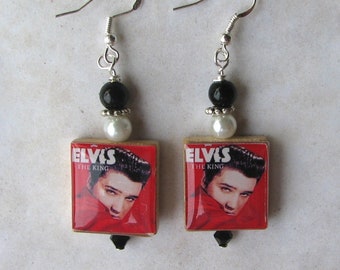 Elvis Presley The King Swarovski Charm Earrings