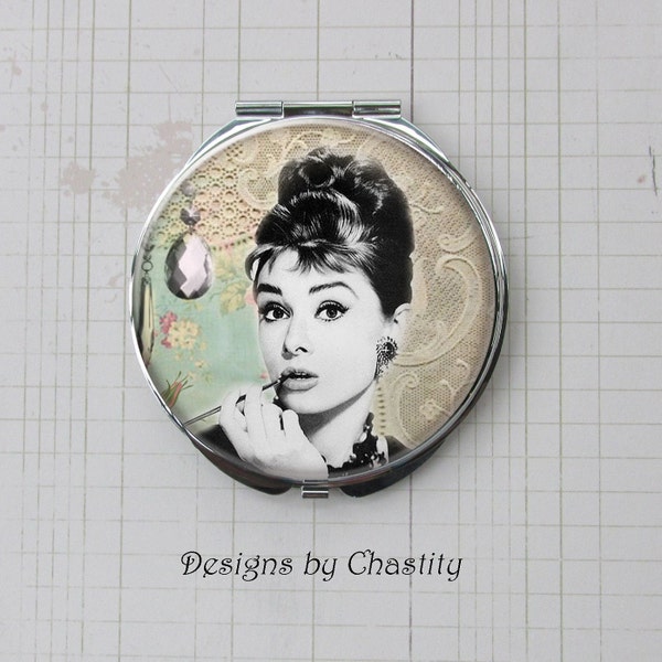 Audrey Hepburn Compact Mirror Etsy