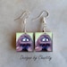 Bumble The Abominable Snow Monster Scrabble Earrings 