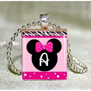 Personalized PINK Minnie Mouse Pendant