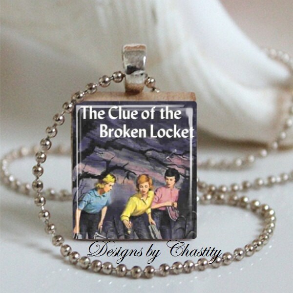 Nancy Drew "The Clue of the Broken Locket" Scrabble Necklace