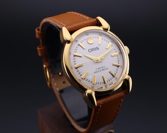 Oris Hand-Wound Vintage Uhr - Schweizer Mechanisches Herrenmodell - Kostenloser Versand