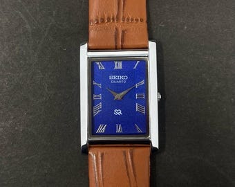 BLAUE Vintage Seiko Schlanke Herrenarmbanduhr - KOSTENLOSER VERSAND