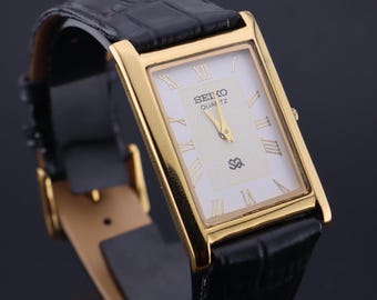 Klasyczny męski zegarek na rękę Seiko Slim Quartz – DARMOWA WYSYŁKA