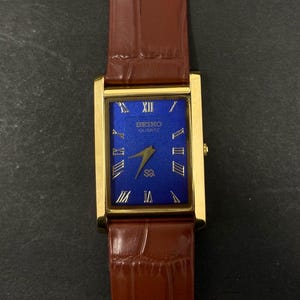 Blaue Vintage Seiko Slim Quarz Herrenarmbanduhr - (KOSTENLOSER VERSAND)