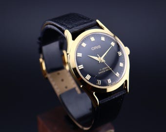 Oris Hand-Wound Vintage Watch – Swiss Mechanical Men’s Model -Free Shipping