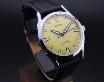 Oris Hand-Wound Vintage Watch – Swiss Mechanical Men’s Model -Free Shipping