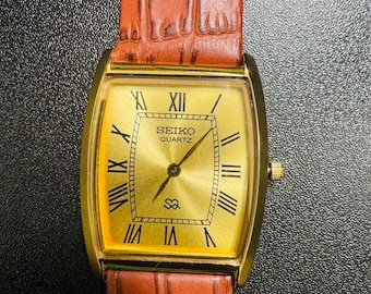 Seiko Watch Quartz Ladies 20mm 18K Electro Gold Plate Tested