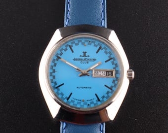 Vintage Jaeger Lecoultre Club Automatic Men's Wrist Watch Day-Date - FREE SHIPPING