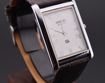 Montre vintage Seiko Slim à quartz pour homme - LIVRAISON GRATUITE