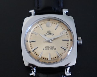 Vintage 1950s Effem Roamer Water Res 17-jewels Swiss Mens Watch W
