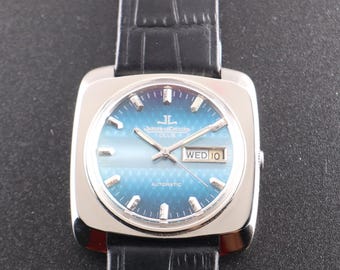 Vintage Jaeger Lecoultre Club Automatic Men's Wrist Watch Day-Date - FREE SHIPPING