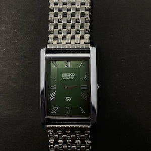 GRÜNE Vintage Seiko Schlanke Herrenarmbanduhr - KOSTENLOSER VERSAND