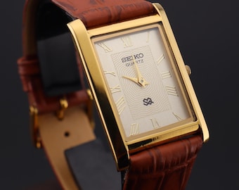 Reloj de pulsera vintage Seiko Slim Quartz para caballero - ENVÍO GRATIS