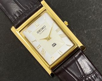 White Dial Vintage Slim Seiko Watches for Men