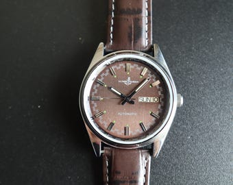Relógio de pulso masculino vintage Ulysse Nardin automático suíço Day-Date - FRETE GRÁTIS