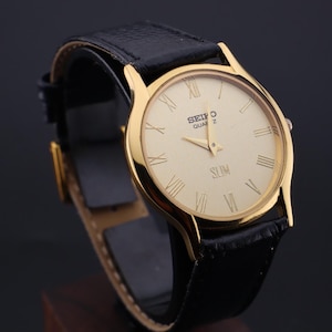 Rare Vintage Seiko Slim Quartz Gentlemen&#39;s Wrist Watch - FREE SHIPPING