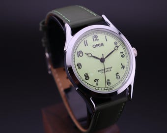 Oris Hand-Wound Vintage Watch – Swiss Mechanical Men’s Model -Free Shipping