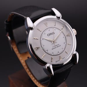 Oris handuppdragen vintageklocka – schweizisk mekanisk herrmodell – fri frakt