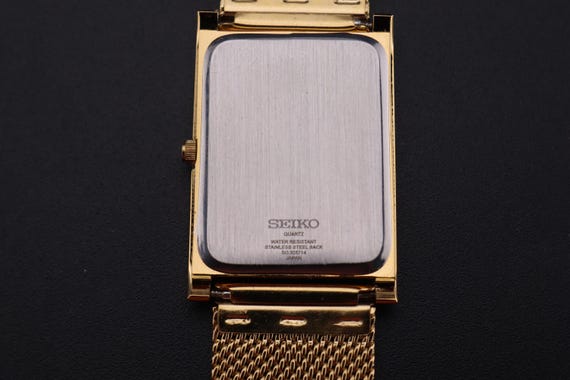 ゴールド ヴィンテージ セイコー スリム クォーツ 紳士用腕時計 - 送料