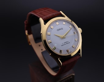 Oris Hand-Wound Vintage Watch – Swiss Mechanical Men’s Model -Free Shipping