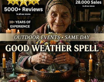 Good Weather Spell for Wedding, Weather Witch No Rain Ritual, Clear Skies Spell, Outdoor Event Trip Protection, Same Day Spell