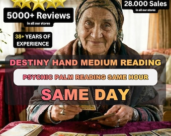 Personalized Psychic Palm Reading, Destiny Love Career Life Path Medium (Same Hour)